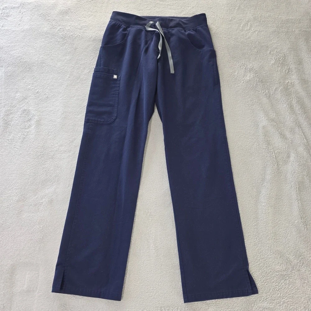 Figs Navy Blue Scrub Pants Technical Collection T21004 Mens Small Drawstring